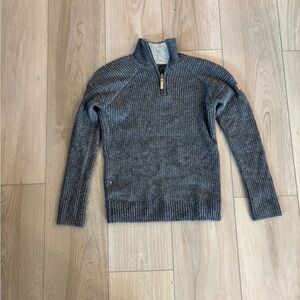 Swedemount small Men's Gray half zip lambswool Sweater